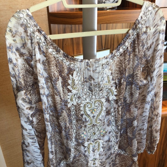 TAJ silk top - Picture 2 of 5